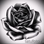 черная роза тату эскиз - смотреть прикольную картинку 1