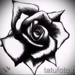 черная роза тату эскиз - смотреть прикольную картинку 11