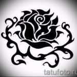 черная роза тату эскиз - смотреть прикольную картинку 4