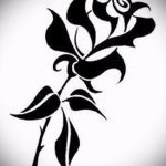 черная роза тату эскиз - смотреть прикольную картинку 9