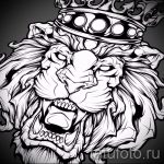 эскизы тату лев с короной - рисунки для татуировки от 29042916 5