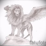 эскизы тату лев с крыльями - рисунки для татуировки от 29042916 5