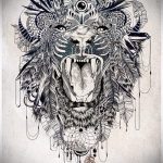 эскизы тату льва для девушки - рисунки для татуировки от 29042916 8