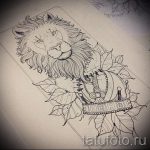 эскизы тату льва на ноге - рисунки для татуировки от 29042916 12