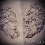 эскизы тату льва на ноге - рисунки для татуировки от 29042916 13