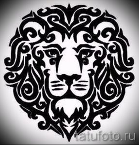 Фото тату льва в минималистичном стиле. Лаконичный дизайн с использованием простых линий и форм. Подходит для тех, кто ценит сдержанность и элегантность.