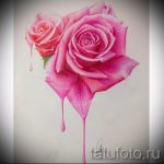 эскизы тату розы цветные - смотреть прикольную картинку 2