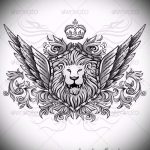 Löwe mit Skizze Krone Tattoo - Tattoo auf 15052016 Zeichnung 2
