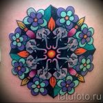 Mandala Tattoo Farbe - Foto Beispiel des fertigen Tätowierung auf 01052016 1