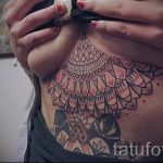 Mandala Tattoo unter der Brust - Foto Beispiel des fertigen Tätowierung auf 01052016 1