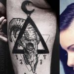 Tattoo-Auge im Dreieck für ein Mädchen - ein Foto des fertigen Tätowierung 13052016 1