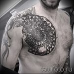 Tattoo Mandala Männer - Foto Beispiel des fertigen Tätowierung auf 01052016 2