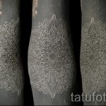 blanc mandala tattoo - Photo exemple du tatouage fini sur 01052016 1