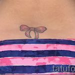 bow tattoo on the lower back - Photo example of the finished tattoo 02052016 1