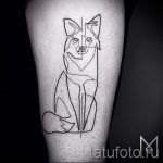 fox tattoo minimalism - a cool tattoo photo on 03052016 1