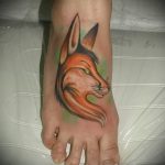 fox tattoo on foot girls - cool tattoo photo on 03052016 3