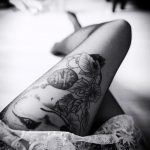 fox tattoo on the thigh - a cool tattoo photo on 03052016 2