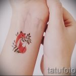 fox tattoo pattern on the wrist - a cool tattoo photo on 03052016 2
