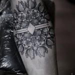 mandala tattoo on his arm - Photo example of the finished tattoo on 01052016 1