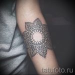 mandala tattoo on his forearm - Photo example of the finished tattoo on 01052016 1