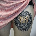 mandala tattoo on his hip - Photo example of the finished tattoo on 01052016 1
