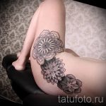 mandala tattoo on his hip - Photo example of the finished tattoo on 01052016 2