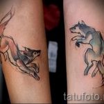 renard de tatouage et un loup - une photo de tatouage fraîche sur 03052016 1