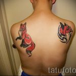 renard tatouage sur son dos - une photo de tatouage fraîche sur 03052016 1