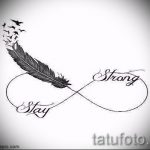 tatouage croquis avec le mot infini - une option pour dessiner des tatouages sur 09052016 2077 tatufoto_ru