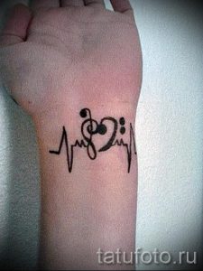 tatouage sur le pouls du poignet - un exemple du tatouage fini 1