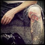 tatouage sur sa jambe pour les gars - photo par exemple 2