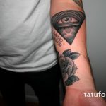 tattoo eye in the triangle on the forearm - a photo of the finished tattoo on 13052016 1