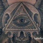 tattoo eye in the triangle on the neck - a photo of the finished tattoo 13052016 2