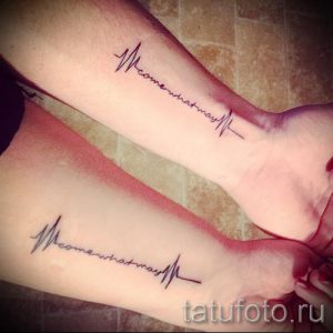tattoo on the wrist pulse - an example of the finished tattoo 2