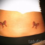 бантики на бедрах тату - фото пример готовой татуировки 02052016 1