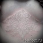 белая мандала тату - фото пример готовой татуировки от 01052016 3