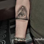 всевидящий глаз в треугольнике тату - фото готовой татуировки от 13052016 2