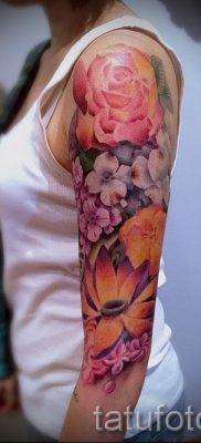 значение татуировки пион для девушек — фото пример татуировки от 15052016 4