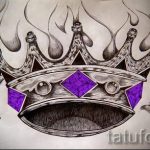 корона тату эскиз - рисунок для татуировки от 15052016 1