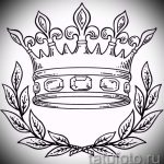 корона тату эскиз - рисунок для татуировки от 15052016 12