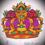 корона тату эскиз - рисунок для татуировки от 15052016 19