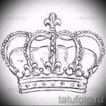 корона тату эскиз - рисунок для татуировки от 15052016 21