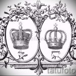 корона тату эскиз - рисунок для татуировки от 15052016 33