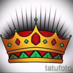 корона тату эскиз - рисунок для татуировки от 15052016 36