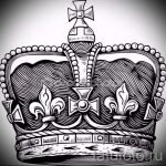 корона тату эскиз - рисунок для татуировки от 15052016 56