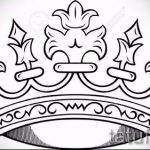 корона тату эскиз - рисунок для татуировки от 15052016 59