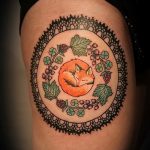 лиса на ляшке тату - фото классной татуировки от 03052016 10