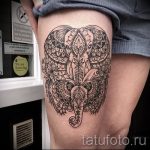мандала на ноге тату - фото пример готовой татуировки от 01052016 10