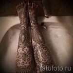 мандала на ноге тату - фото пример готовой татуировки от 01052016 16