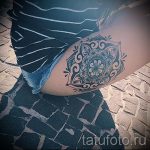 мандала на ноге тату - фото пример готовой татуировки от 01052016 18